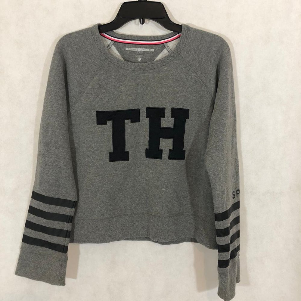 Tommy Hilfiger Sport Womens Gray Sweater Top